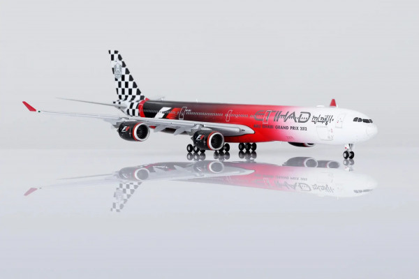 HX Models Airbus A340-600 Etihad "Abu Dhabi GP 2012" Flaps Down A6-EHJ 1:400 Modellflugzeug