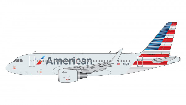 GeminiJets Airbus A319-100 American N9011P 1:400 Modellflugzeug