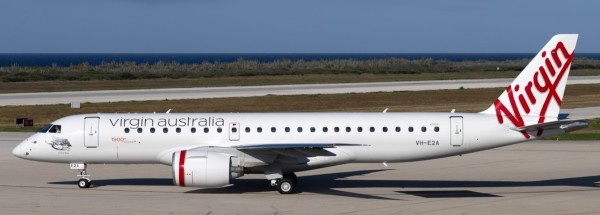 JC Wings Embraer E190-E2 Virgin Australia "1900th E-Jet" Flaps Down VH-E2A 1:200 Modellflugzeug