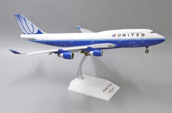 Boeing 747-400 United Airlines Flaps Down Version N128UA Scale 1/200