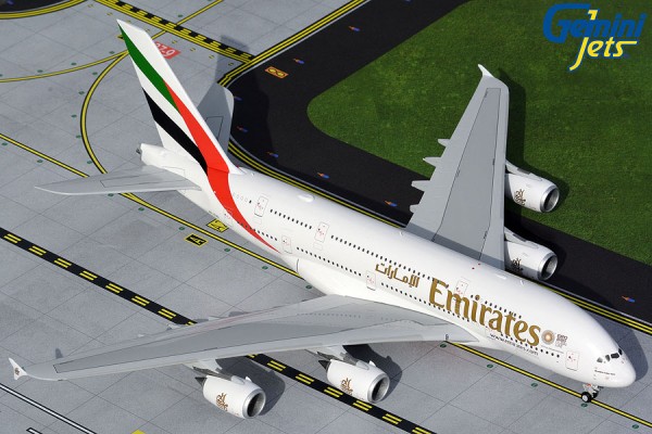 Airbus A380-800 Emirates "w/ small Expo logo" A6-EUD Scale 1/200