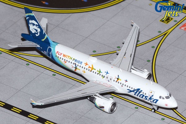 Airbus A320-200 Alaska Airlines "Fly With Pride" livery N854VA Scale 1/400