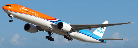 JC Wings Boeing 777-300ER KLM Royal Dutch "Orange Pride" PH-BVA 1:200 Modellflugzeug