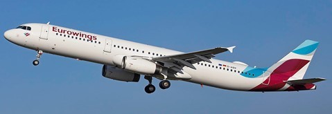 Airbus A321 Eurowings D-AIDV Scale 1/400