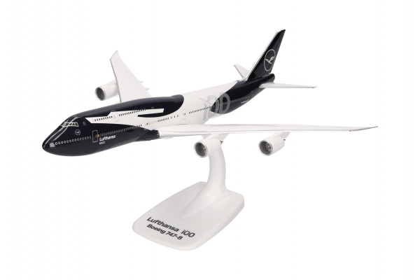 Herpa Snap-Fit Boeing 747-8 Lufthansa "100th Anniversary" D-ABYN 1:200 Modellflugzeug