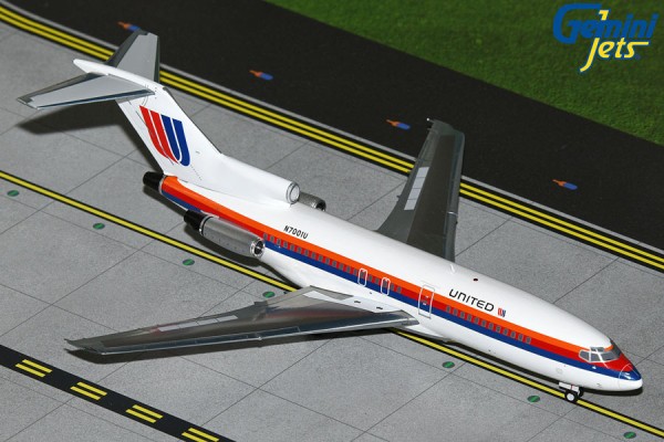 GeminiJets Boeing 727-100 United "Saul Bass" N7001U 1:200 Modellflugzeug