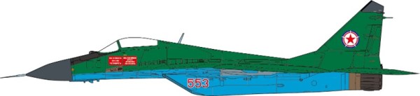 JC Wings Mikojan-Gurewitsch MiG-29 Fulcrum Korean People's Army Air Force (KPAAF) 1:72 Modellflugzeug