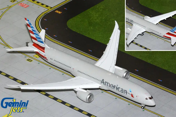 GeminiJets Boeing 787-9 American Flaps Down N836AA 1:200 Modellflugzeug