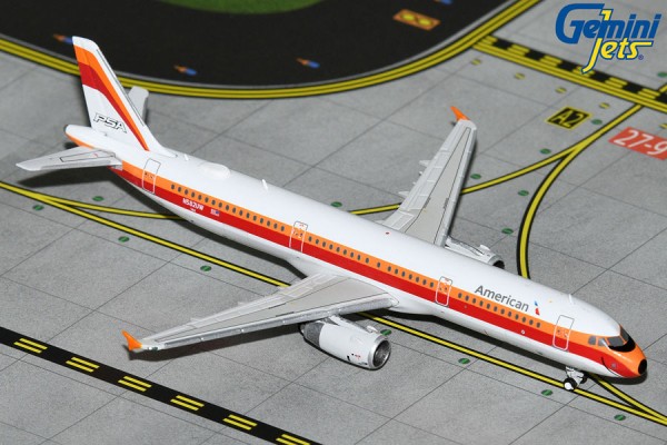 GeminiJets Airbus A321-200 American "PSA" Heritage N582UW 1:400 Modellflugzeug