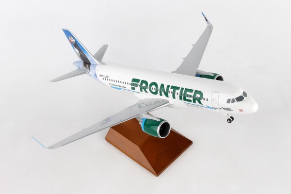 Airbus A320 Frontier Airlines "Captain the Puffin" N322FR Scale 1/100 w/Gear