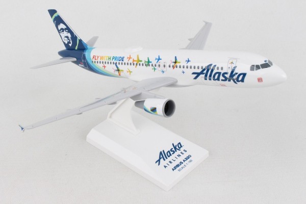 SkyMarks Airbus A320-200 Alaska "Fly with Pride" N854VA 1:150 Modellflugzeug