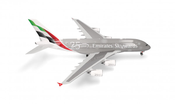 Herpa Wings Airbus A380-800 Emirates "Skywards 25 Year Anniversary" A6-EUE 1:500 Modellflugzeug