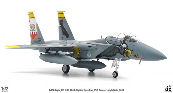 JC Wings McDonnell Douglas F15C Eagle USAF ANG 194th Fighter Squadron, 75th Anniversary Edition