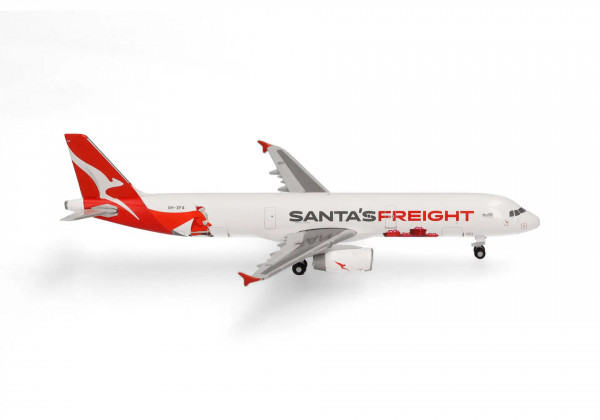 Herpa Wings Airbus A321-200P2F Qantas Freight "Santa's Freight" VH-XF4 1:500 Modellflugzeug