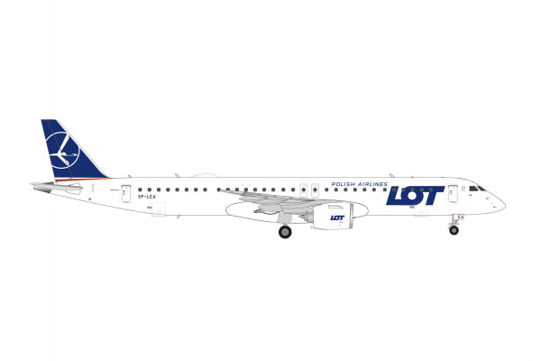 Herpa Wings Embraer E195-E2 LOT Polish SP-LEA 1:200 Modellflugzeug