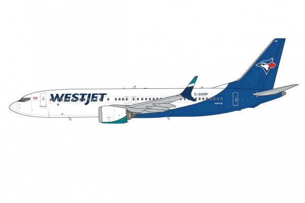 JC Wings Boeing 737-MAX8 Westjet "Toronto Blue Jays" C-GORP 1:400 Modellflugzeug