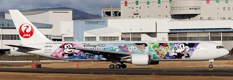 Boeing 767-300ER Japan Airlines "Disney 100 Livery" JA615J Scale 1/200