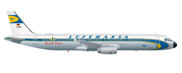 GeminiJets Airbus A321-200 Lufthansa "Super Star" Retro-Livery D-AISZ 1:200 Modellflugzeug