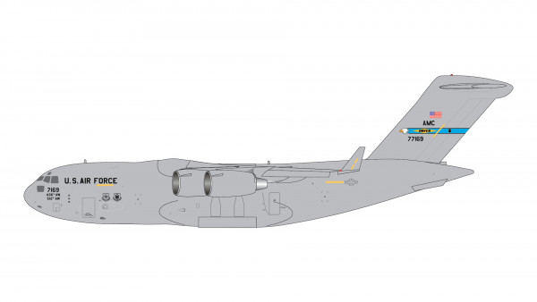 GeminiJets Boeing C-17A Globemaster III U.S. Air Force USAF "Dover AFB" 07-7169 1:400 Modellflugzeug