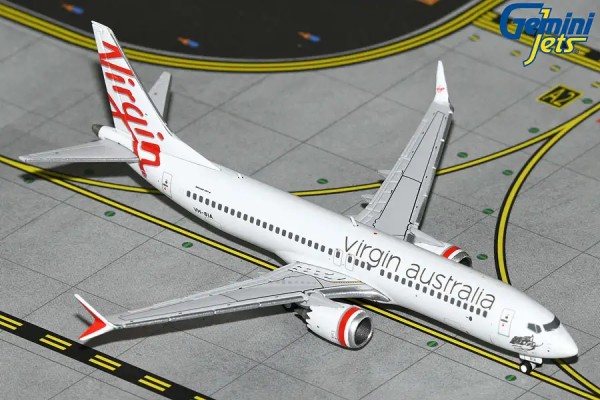 GeminiJets Boeing 737-MAX8 Virgin Australia VH-8IA 1:400 Modellflugzeug
