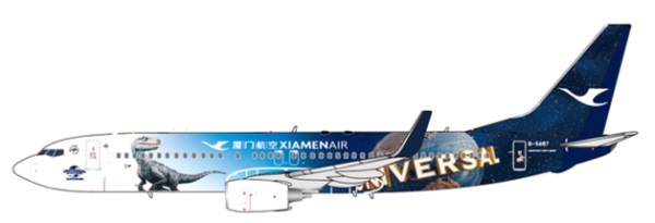 JC Wings Boeing 737-800 Xiamen "Universal Beijing Resort" B-5487 1:400 Modellflugzeug