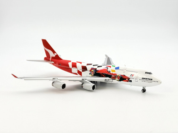 JC Wings Boeing 747-400 Qantas "Formula 1" Flaps Down VH-OJC 1:400 Modellflugzeug