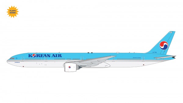 Boeing 777-300ER Korean Air Flaps Down Version HL7784 Scale 1/400