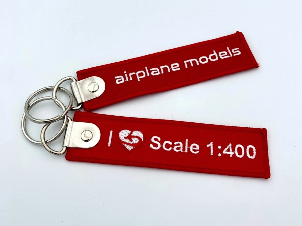 Schlüsselanhänger Airplane Models I love Scale 1:400 130x30mm