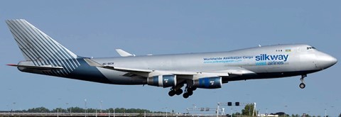 Boeing 747-400F Silk Way West Airlines "Interactive Series" 4K-BCH Scale 1/400