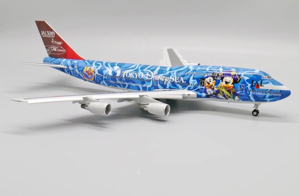 JC Wings Boeing 747-400 JAL Japan "Tokyo Disney Sea" Flaps Down JA8905 1:200 Modellflugzeug