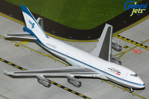 Boeing 747-100 Iran Air polished EP-IAM 1:400 Modellflugzeug