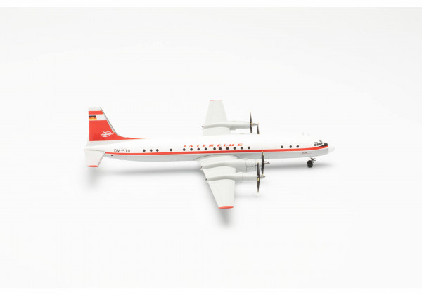 Herpa Wings Ilyushin IL-18 Interflug DM-STO 1:200 Modellflugzeug