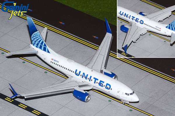 Boeing 737-700 United Airlines New Livery Flaps Down Version N21723 Scale 1/200