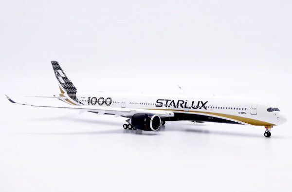 JC Wings Airbus A350-1000 Starlux "Carbon Fiber" Flaps Down B-58551 1:400 Modellflugzeug