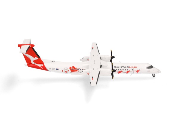 Herpa Wings Bombardier Dash8-Q400 QantasLink "Dasher-8" VH-QOW 1:200 Modellflugzeug