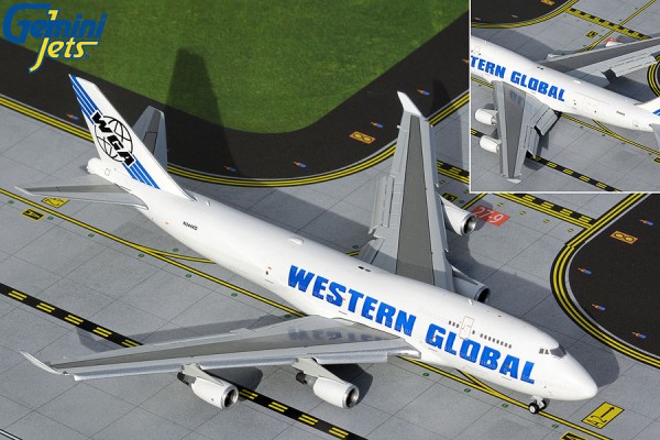 Boeing 747-400BCF Western Global Flaps Down Version N344KD Scale 1/400