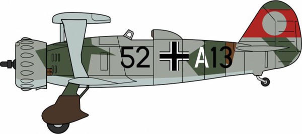 Herpa Wings Henschel Hs 123 Luftwaffe 3./StG 165. "Immelmann" 52-A13 1:72 Modellflugzeug