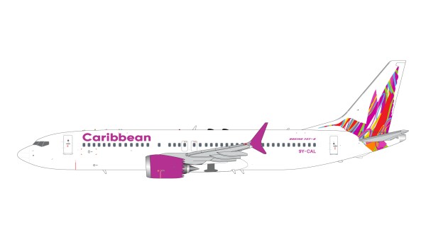 Boeing 737-MAX8 Caribbean Airlines 9Y-CAL Scale 1/200