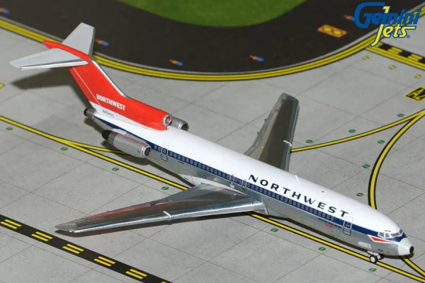Boeing 727-200 Northwest Orient "delivery livery" polished N254US 1:400 Modellflugzeug